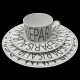 Porcelain presentation plate Graphic