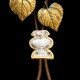 Sunflower Wall Light by Maison Baguès, bronze and crystal, 20th century