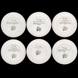 12 dinner plates "Paris assiégé" Creil & Montereau
