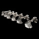 6 knife-rests poppy flowers in silver-plated by Gallia