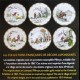 Coffret SOURIS: 6 assiettes assorties en tole sérigraphiée 