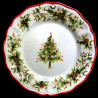 Majolica christmas tree dinner plate Red nose