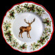 Majolica Deer dinner plate Red Nose Red nose