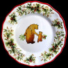 Majolica Bear dinner plate Red Nose Red nose