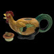 Minton Majolica Cockerel Teapot