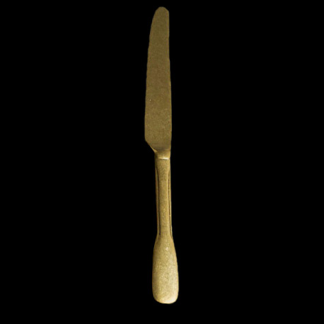 Table Knife in golden stone washed steel