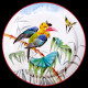 Tin box of 6 tin plates "The Birds" Buffon collection