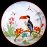 Assiette en tôle "Les Oiseaux" Toucan