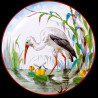 Assiette en tôle "Les Oiseaux" Cigogne