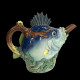 Théière Majolique Minton Poisson