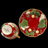 Tasse à thé + sous tasse rouge "Georges Sand"