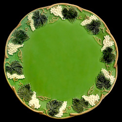 Assiette de table verte "George Sand"