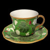 Majolica green breakfast cup "George Sand"