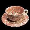 Tea cup and saucer terre mêlée Red