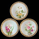 11 dinner plates Flowers in Minton porcelain, 1874-1884