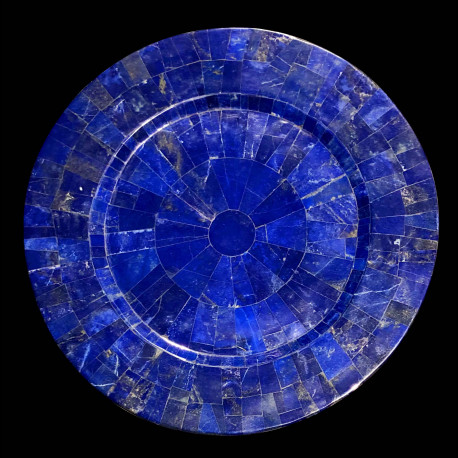 Plat rond bleu en Lapis Lazuli