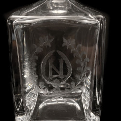 Crystalline Napoleon squared alcohol decanter