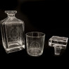 Crystalline Napoleon squared alcohol decanter