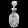 carafe ovale cristal taillé col argent