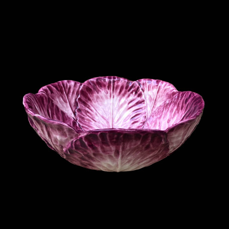 Majolica red cabbage deep plate