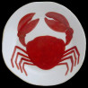 Majolica dinner plate crab