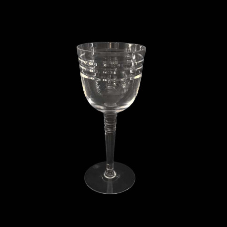 Verre à eau en cristal décor biseaux