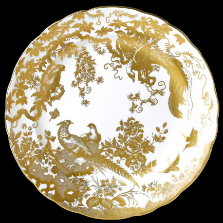 Assiette de présentation 27 cm Royal Crown Derby Aves Gold