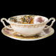 Tasse et sous-tasse à bouillon Royal Crown Derby Olde Avesbury