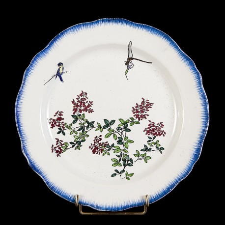 Bracquemond Dragonfly & Branch in flower plate D 25 cm