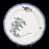 Bracquemond Moineau & Campanule blanc assiette D 24,5 cm