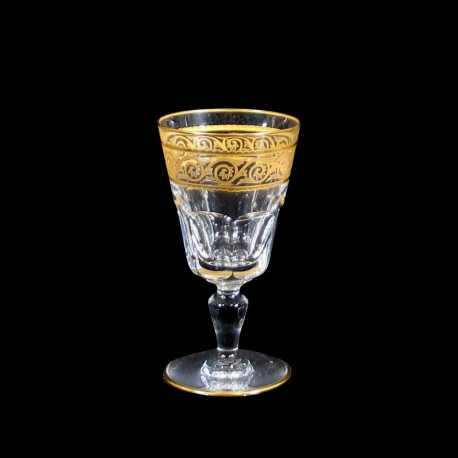 Verres à vin doux porto cristal Baccarat Eldorado XIXe H 10,7 cm