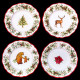 Majolica christmas tree dinner plate Red nose