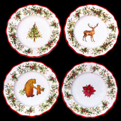 Majolica Bear dinner plate Red Nose Red nose