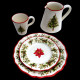 Majolica Poinsettia dinner plate Red nose