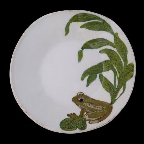 Assiette creuse faience Grenouille