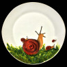 Majolica Snails dinner plate