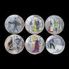 12"Paris assiégé" colored dinner plate by Creil & Montereau