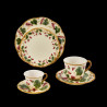 Majolica Ivory and red fruits table plate "Georges Sand"