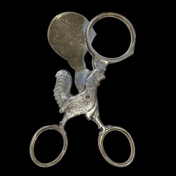 Rooster-shaped egg scissors