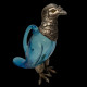 Aiguiere zoomorphe perdrix verre bleue Portieux H 21 x 18 x 9 cm NIII
