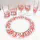Verre bas droit corail buisson