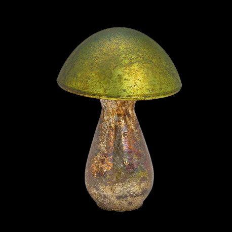 Green glass mushroom LS