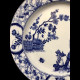 Creil et Montereau modèle Japon XIXe assiette table faience 23 cm