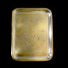 Christofle Empreinte Gilt and Silvered Tray