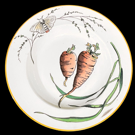 Vegetables Soup Plate Creil & Montereau 19th century