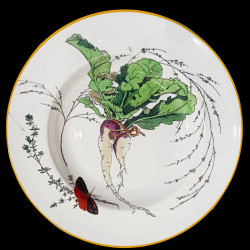Vegetables Soup Plate Creil & Montereau 19th century