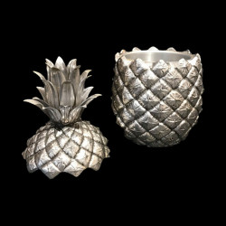 Seau à glaçon Ananas par Mauro Manetti en métal argenté