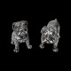 SALT & PEPPER SHAKERS PEWTER Bulldog