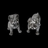 Salt & pepper shaker pewter English Bulldog